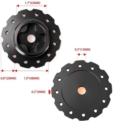 Steering Wheel Adapter for For Thrustmaster T500/T300/TS-PC/TX, Racing Game Club Car 70-74mm Steering Wheel Hub Adapter - Black in Saudi Arabia