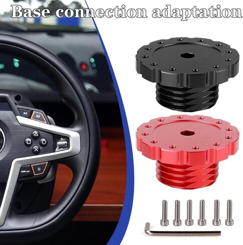 Steering Wheel Adapter for For Thrustmaster T500/T300/TS-PC/TX, Racing Game Club Car 70-74mm Steering Wheel Hub Adapter - Black in Saudi Arabia