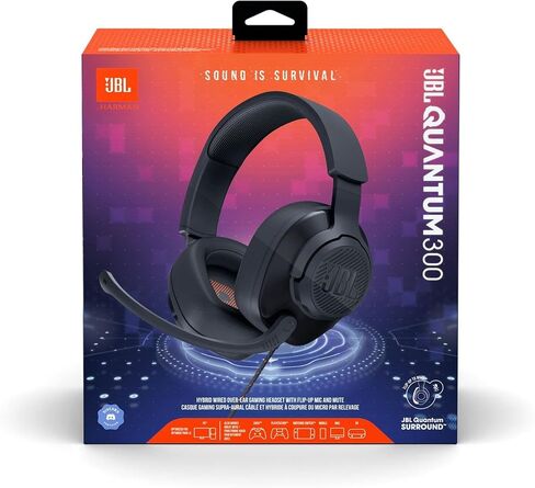 JBL Quantum 300 - Wired Over-Ear Gaming Headphones with JBL Quantum Engine Software - Black in Saudi Arabia