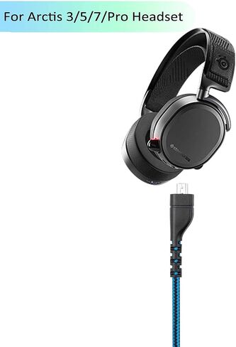كابل صوت بديل مطور من Vcddom لـ SteelSeries Arctis 3، Arctis 5، Arctis 7، Arctis Pro Wireless، Arctis Pro Gaming Headphone 2m/6.5 قدم in Kuwait