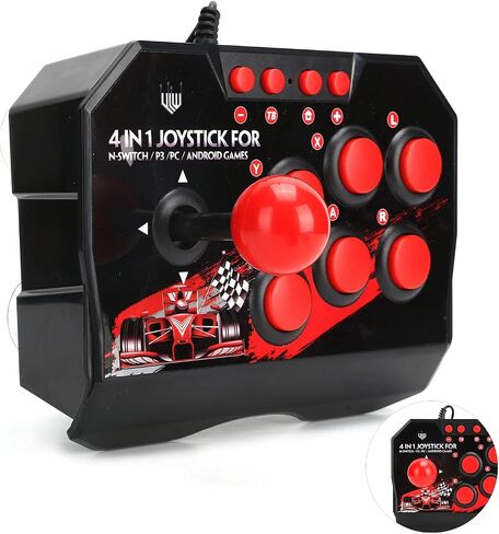 Tbest diy arcade stick joystick accessories for pc games fight sticks p ms pac man game controller usb ps5 4 in 1 switch saitek controle in Saudi Arabia