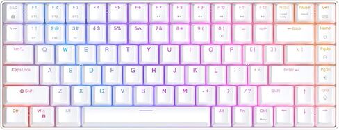 AK61 Hot-Swappable Mechanical Keyboard with CNC Aluminum Case, RGB Wireless/Wired Gaming Keyboard, Double Shot Keycaps,2000mAh Battery（Gateron Yellow Switch） in Saudi Arabia