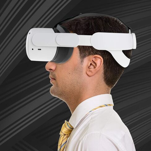 شريط راس الواقع الافتراضي من ايرمورجين متوافق مع اوكيولوس كويست 2، بديل لحزام اليت، حزام الراس القابل للتعديل مع تصميم عقدة الساعة مضادة للانزلاق، مع رأس مبطن in Kuwait