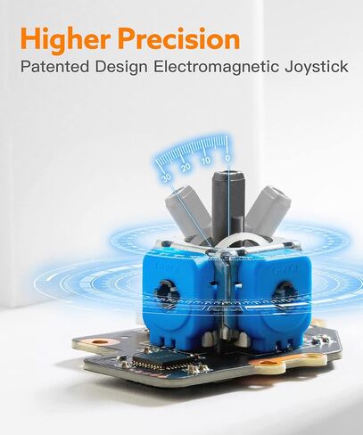 وي تشيب [لا ينجرف] وحدة عصا التحكم الكهرومغناطيسية من جوليكيت لستيم ديك [6 ملصقات جلدية] مستشعر تأثير القاعة ثلاثي الابعاد مجموعة استبدال عصا التحكم التناظرية مع ادوات، تصميم عصا التحكم الحاصلة على in Kuwait