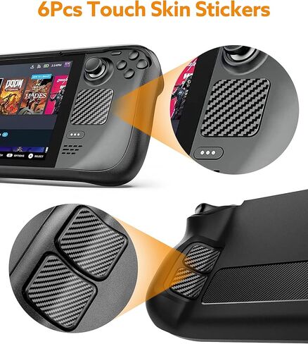 وي تشيب [لا ينجرف] وحدة عصا التحكم الكهرومغناطيسية من جوليكيت لستيم ديك [6 ملصقات جلدية] مستشعر تأثير القاعة ثلاثي الابعاد مجموعة استبدال عصا التحكم التناظرية مع ادوات، تصميم عصا التحكم الحاصلة على in Kuwait