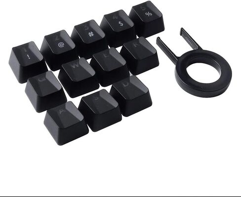 أغطية مفاتيح HUYUN FPS & MOBA Performance Gaming Radian Backlit Keycaps بديلة للوحة المفاتيح الميكانيكية للألعاب Cherry MX Razer Corsair Logitech G610 G710 (QWERASD12345) in Kuwait