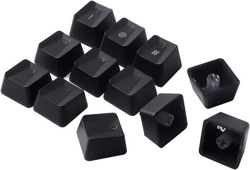 أغطية مفاتيح HUYUN FPS & MOBA Performance Gaming Radian Backlit Keycaps بديلة للوحة المفاتيح الميكانيكية للألعاب Cherry MX Razer Corsair Logitech G610 G710 (QWERASD12345) in Kuwait