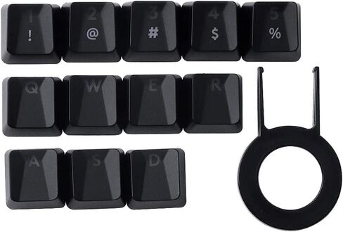 أغطية مفاتيح HUYUN FPS & MOBA Performance Gaming Radian Backlit Keycaps بديلة للوحة المفاتيح الميكانيكية للألعاب Cherry MX Razer Corsair Logitech G610 G710 (QWERASD12345) in Kuwait