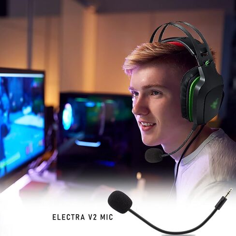 Electra V2 Mic Replacement, Replaceable 3.5mm Game Microphone Gooseneck Mic Boom for Razer Electra V2 USB 7.1 Surround Sound Gaming PS4 Xbox One Nintendo Switch Computer PC Headphones Headsets in Kuwait