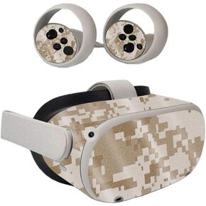MIGHTY SKINS Glossy Glitter Skin Compatible with Oculus Quest 2 - Desert Camo | Protective, Durable High-Gloss Glitter Finish | Easy to Apply, Remove, and Change Styles | Made in The USA in Saudi Arabia