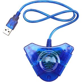 اوستينت محول وحدة تحكم بلاي ستيشن 1 وبلاي ستيشن 2 الى الكمبيوتر الشخصي بمنفذ USB 2.0 لوحدة تحكم سوني بلاي ستيشن 2 السلكية in Kuwait