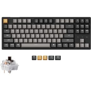 لوحة مفاتيح ميكانيكية سلكية مخصصة Keychron C1 Pro QMK/VIA، تخطيط TKL 87 مفتاحًا قابلة للبرمجة PBT Keycaps RGB Backlight K Pro Brown Switch لنظام التشغيل Mac Windows Linux in Kuwait