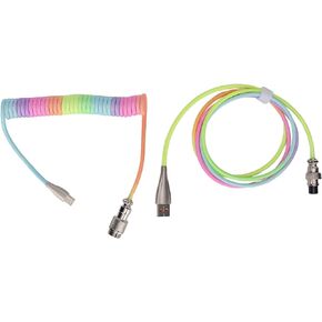 كابل لوحة مفاتيح ملفوف مخصص من Dpofirs، كابل USB C ملفوف مخصص احترافي للوحة مفاتيح الألعاب، كابل لوحة مفاتيح ميكانيكي لمعظم لوحات مفاتيح الألعاب الميكانيكية USB C، هدايا (أحمر)