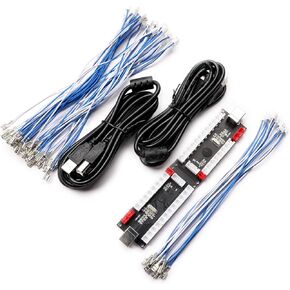 جهاز تشفير USB بدون تأخير من BEYEE 2-Player إلى عصا التحكم Arcade وأزرار Arcade، جهاز تشفير عصا التحكم USB للكمبيوتر الشخصي وMAME وWindows وRaspberry Pi (2Pin+4.8 مم) in Kuwait
