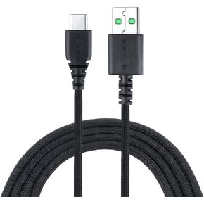 USB C to USB Data Charging Cord Compatible for Razer Viper V2 Pro/DeathAdder V3 Pro/Basilisk V3 Pro Wireless Gaming Mouse Adapter (Black)