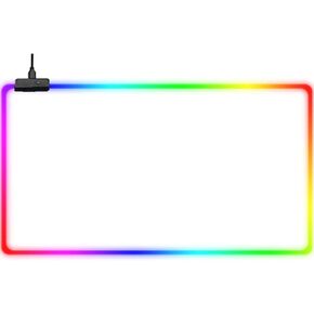 Gaming Mouse Pads RGB Mouse Pad White Extended Led Gaming Mouse Mat with USB Port 14 Lighting Modes Non Slip Rubber Base Keyboard Pads Gamer 23.6X11.8Inch in Saudi Arabia