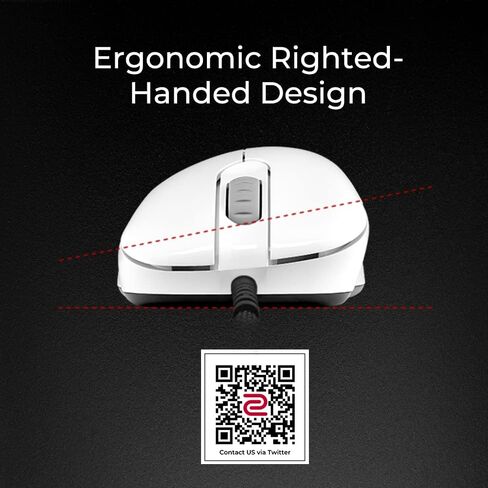 BenQ EC2-C Zowie Ergonomic Gaming Mouse | Professional Esports Performance | Lighter Weight | Driverless | Paracord Cable | 24-Step Scroll Wheel | Matte Black | Medium Size in Saudi Arabia