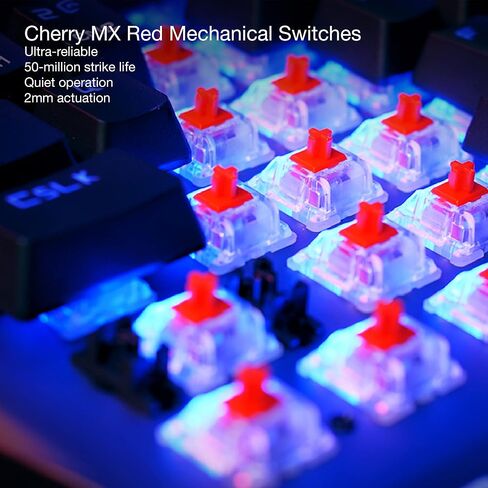 Mad Catz S.T.R.I.K.E. 13 Compact Premium Mechanical Wired Gaming Keyboard with Aluminum Frame Cherry MX RED switches and RGB Lighting in Saudi Arabia