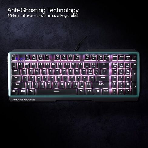 Mad Catz S.T.R.I.K.E. 13 Compact Premium Mechanical Wired Gaming Keyboard with Aluminum Frame Cherry MX RED switches and RGB Lighting in Saudi Arabia