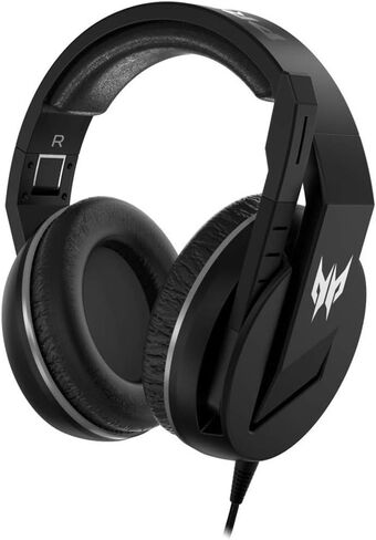 Acer Nitro Gaming Headset II: 50mm Drivers | Retractable Omni-Directional Noise-Canceling Microphone with On-Cable Controls | Over-Ear Design with RGB Lights, (Pack of 1) in Kuwait