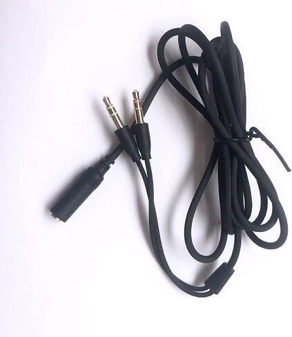 Headset Y Splitter Audio Cable Separate Microphone Headphone Port Gaming Headset Splitter PC Headphone Adapter Cord for Razer Kraken X/BlackShark V2 Pro/Razer Nari in Saudi Arabia