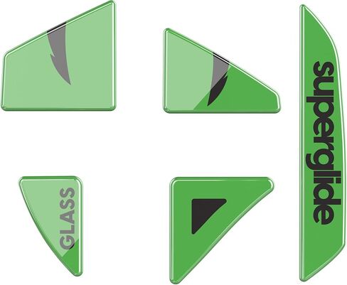 Superglide - Fastest and Smoothest Mouse Feet / Skates Made with Ultra Strong Flawless Glass Super Fast Smooth and Durable Sole for Razer Basilisk Ultimate [Green] in Saudi Arabia