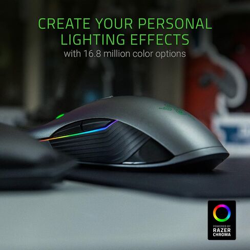 Razer Lancehead - Wireless Gaming Mouse: 16, 000 DPI Laser Sensor - Chroma RGB Lighting - 8 Programmable Buttons - Mechanical Switches in Saudi Arabia