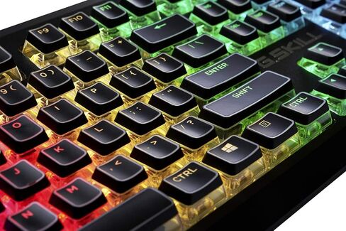 G.Skill Crystal Crown Keycaps - Keycap Set with Transparent Layer for Mechanical Keyboards, Full 104 Key, Standard ANSI 104 English (US) Layout - White in Kuwait