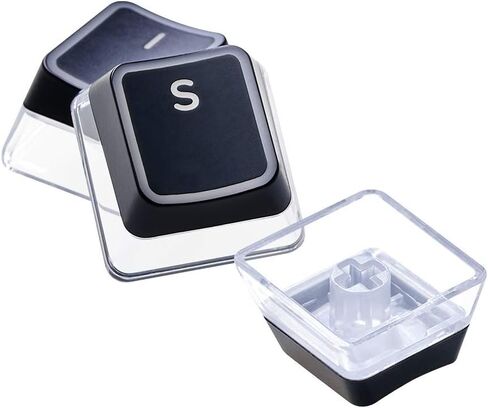 G.Skill Crystal Crown Keycaps - Keycap Set with Transparent Layer for Mechanical Keyboards, Full 104 Key, Standard ANSI 104 English (US) Layout - White in Kuwait