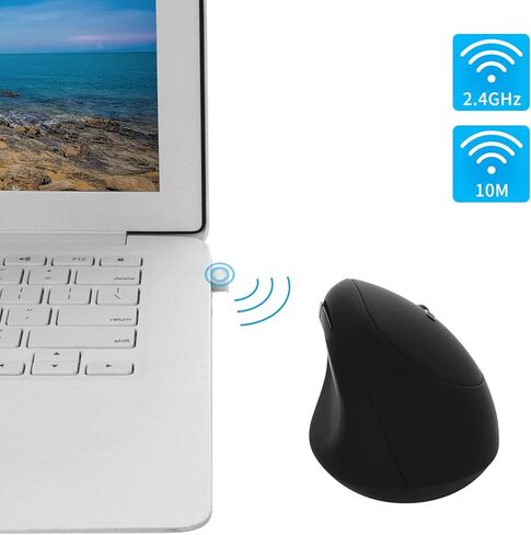YOCUNKER ماوس رأسي سلكي USB مقاس M للأيدي الصغيرة، 6 أزرار بصرية مريحة منخفضة الضوضاء، يقلل من إجهاد المعصم، متوافق مع أجهزة MacBook/PC/الكمبيوتر المحمول/سطح المكتب/Windows/Mac OS، أسود in Saudi Arabia