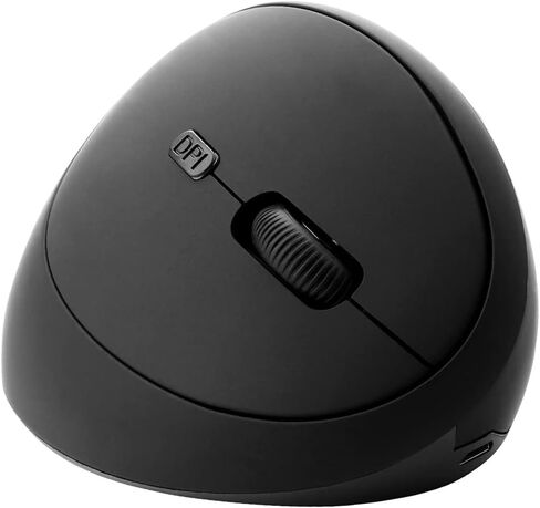 YOCUNKER ماوس رأسي سلكي USB مقاس M للأيدي الصغيرة، 6 أزرار بصرية مريحة منخفضة الضوضاء، يقلل من إجهاد المعصم، متوافق مع أجهزة MacBook/PC/الكمبيوتر المحمول/سطح المكتب/Windows/Mac OS، أسود in Saudi Arabia