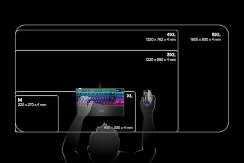 SteelSeries QcK Prism Cloth - Gaming Mouse Pad - 2 zones RGB lighting - Medium size in Saudi Arabia