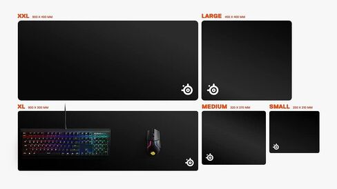 SteelSeries QcK Prism Cloth - Gaming Mouse Pad - 2 zones RGB lighting - Medium size in Saudi Arabia