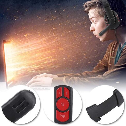 Bewinner Q7 USB Gaming Headset Over-Ear Gaming Headphones with Mic E-Sports Headphones Adjustable Headband Wired Game Headset PU Leather Ear Cover for PC Computer in Saudi Arabia