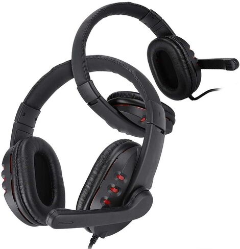 Bewinner Q7 USB Gaming Headset Over-Ear Gaming Headphones with Mic E-Sports Headphones Adjustable Headband Wired Game Headset PU Leather Ear Cover for PC Computer in Saudi Arabia
