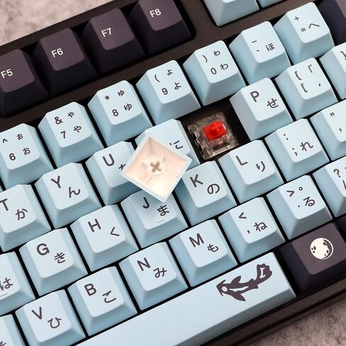 JSJT Ink Lotus Keycaps 140 مفتاحًا OEM Profile Keycaps PBT Dye Sublimation Keycaps لـ ANSI/ISO Layout Cherry MX Switch لوحات مفاتيح الألعاب الميكانيكية GK61/64/68/84/87/96/980/104/108 (مع شريط المسافة 6.25u) in Kuwait