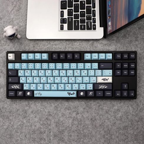 JSJT Ink Lotus Keycaps 140 مفتاحًا OEM Profile Keycaps PBT Dye Sublimation Keycaps لـ ANSI/ISO Layout Cherry MX Switch لوحات مفاتيح الألعاب الميكانيكية GK61/64/68/84/87/96/980/104/108 (مع شريط المسافة 6.25u) in Kuwait