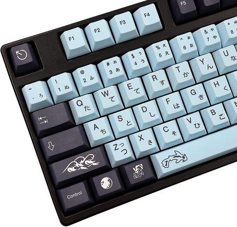 JSJT Ink Lotus Keycaps 140 مفتاحًا OEM Profile Keycaps PBT Dye Sublimation Keycaps لـ ANSI/ISO Layout Cherry MX Switch لوحات مفاتيح الألعاب الميكانيكية GK61/64/68/84/87/96/980/104/108 (مع شريط المسافة 6.25u) in Kuwait
