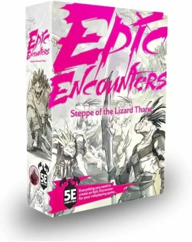 Epic Encounters: Steppe of The Lizard Thane RPG Fantasy Roleplaying Tabletop Game with 20 Detailed Miniatures, Double-Sided Game Mat, & Game Master Adventure Book with Monster Stats, 5E Compatible in Saudi Arabia
