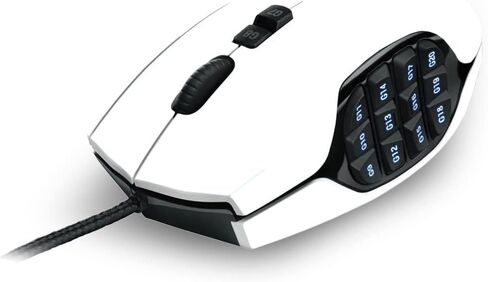 MightySkins Skin متوافق مع لوجيتك G600 MMO Gaming Mouse - أبيض صلب | غطاء واقي ومتين وفريد من نوعه من الفينيل | سهل التطبيق والإزالة وتغيير الأنماط | صنع في الولايات المتحدة الأمريكية in Saudi Arabia
