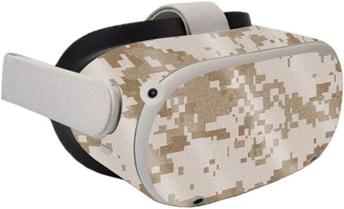 MIGHTY SKINS MightySkins Glossy Glitter Skin Compatible with Oculus Quest 2 - Desert Camo | Protective, Durable High-Gloss Glitter Finish | Easy to Apply, Remove, and Change Styles | Made in The USA in Saudi Arabia