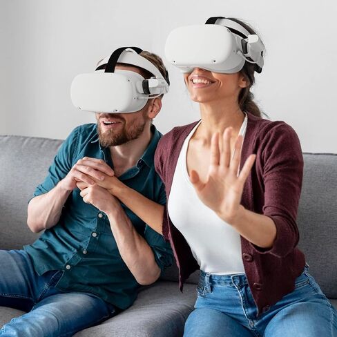 حزام للرأس مع حزمة بطارية لجهاز Oculus Quest 2، طاقة الواقع الافتراضي للشحن السريع MEYIN بقدرة 3350 مللي أمبير في الساعة، حزام قابل للتعديل وإكسسوارات واقيات الأذن لـ Quest 2، دعم معزز وانغماس في الألعاب in Kuwait
