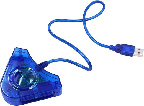 اوستينت محول وحدة تحكم بلاي ستيشن 1 وبلاي ستيشن 2 الى الكمبيوتر الشخصي بمنفذ USB 2.0 لوحدة تحكم سوني بلاي ستيشن 2 السلكية in Kuwait