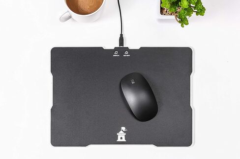 Castle Moat Hard Mouse Pad with LED Lighting Effects - Large Speed Surface with Backlit Perimeter and Logo for Gaming in Kuwait