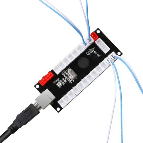 BEYEE 2-Player Zero delay USB Encoder to Arcade Joystick and Arcade Buttons, USB Joystick Encoder for PC, MAME, Windows and Raspberry Pi (2Pin+4.8mm) in Saudi Arabia