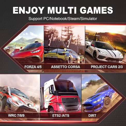 64 بت USB SIM Handbrake PC Windows Racing Game لـ Logi G25 G27 G29 G920 G923 لـ Thrust-Master T500 T300 مع كابل USB بمقبض (أسود مع مشبك) in Kuwait