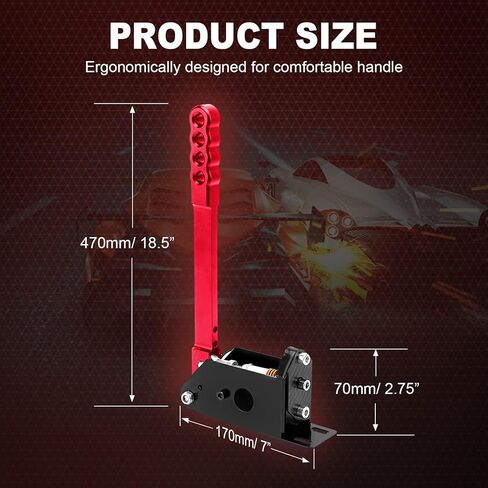64 بت USB SIM Handbrake PC Windows Racing Game لـ Logi G25 G27 G29 G920 G923 لـ Thrust-Master T500 T300 مع كابل USB بمقبض (أسود مع مشبك) in Kuwait