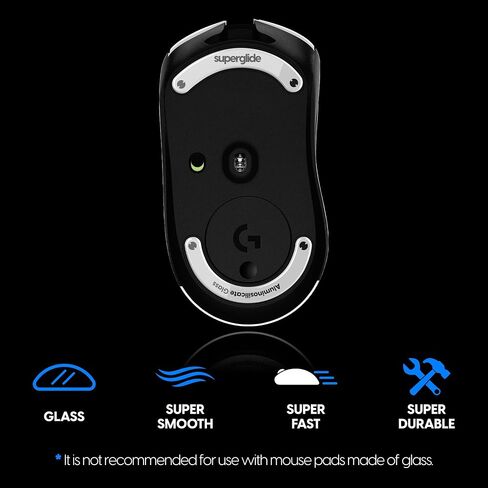 Superglide - أقدام الفأرة الأسرع والأكثر سلاسة / زلاجات مصنوعة من زجاج فائق القوة لا تشوبه شائبة ونعل فائق السرعة وسلس ومتين لجهاز Logitech G703 / G603 / G403 [أزرق] in Saudi Arabia