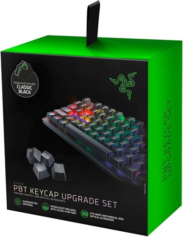 Razer PBT Keycap + مجموعة ترقية الكابل الملفوف: Doubleshot PBT المتين - التوافق العالمي - أداة إزالة غطاء المفاتيح والمثبتات - ملفوف ومصمم بشكل تكتيكي - كابل ألياف مضفر - وردي كوارتز in Kuwait