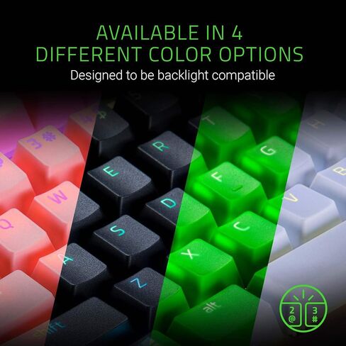 Razer PBT Keycap + مجموعة ترقية الكابل الملفوف: Doubleshot PBT المتين - التوافق العالمي - أداة إزالة غطاء المفاتيح والمثبتات - ملفوف ومصمم بشكل تكتيكي - كابل ألياف مضفر - وردي كوارتز in Saudi Arabia